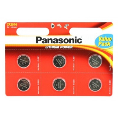 Батарейка CR2016 Panasonic Power Cells (6*Bl) (6/120)  цена за 1 шт*000342 CR-2016EL/6B 