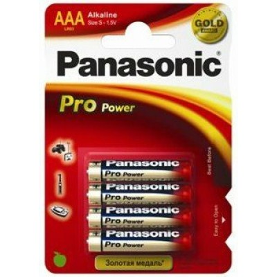 Батарейка LR03 Panasonic Pro Power 4хВL (цена за блистер 4шт) LR03XEG/4BP /1 /0 /0 /12
