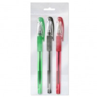 Ручки масляные , цветные 3цв (черный,зеленый,красный) в ОПП, 1,0мм 501TYP 