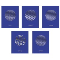 Тетрадь 48 л. клетка скр. А5 "TOTAL BLUE. Изысканный орнамент", цв.картон, тис.фольга, 60гр/м2 ТКФ48