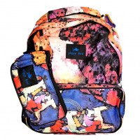 Рюкзак молодёжный набор"Краски",40х30х19см,+ПЕНАЛ 22х13х6см,2 отдела,боковые карманы,полиэстер,асс,2
