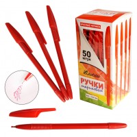 Ручка шариковая 1.0 мм красная масл., непрозр. корпуc 1147-В1 