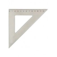 Треугольник 45°х12см прозрачный тонированный Л-6205 Проф-Пресс 
