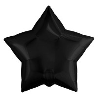 Шарик воздушный фольга Agura Звезда черный (30 д, 76,5 см) 753286 Миленд 