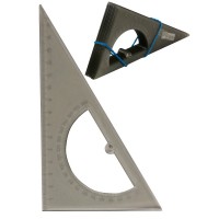Треугольник 30°х16см с транспортиром прозрач. тонир, отливная шкала Л-6211 Проф-Пресс 