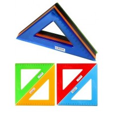 Треугольник 45°х16см цвет. прозрач. пластик Л-6206 Проф-Пресс 
