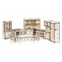 Моделирование Набор мебели Кухня для кукольного дома Венеция 103 дет 0067 Lemmo 