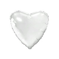 Шарик возд. фольга Agura Сердце белый (30 д, 76,5 см) 756119 Миленд 