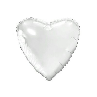 Шарик воздушный фольгированный Agura Сердце белый (30 д, 76,5 см) 756119 Миленд /1 /0 /0 /1