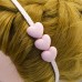 Ободок для волос "Сердечки", пластик+металл, ЦЕНА ЗА 1 ШТ, цвет розовый ZF1519-8 /1 /0 /0 /360