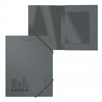 Папка на резинке A4,пластиковая MEGAPOLIS, 30мм, серый. 50397 ERICH KRAUSE 