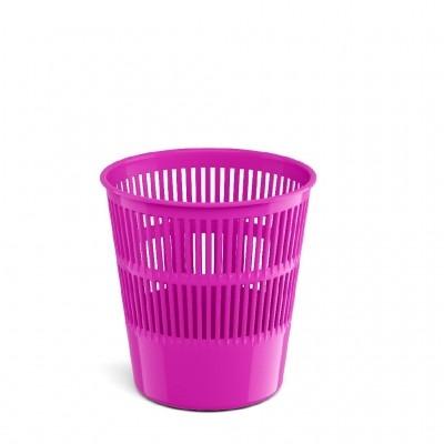Корзина для бумаг сетчатая пластиковая Neon Solid, 9л, розовая 55924 ERICH KRAUSE 