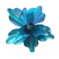 Украшение Цветок 23см полиэстр, голубой 216487 Льдинка 