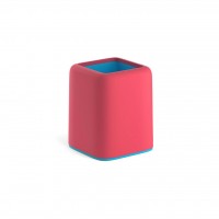 Подставка для канцелярских принадлежностей Forte, Bubble Gum, розовая с голубой вставкой 58013 ERICH KRAUSE 