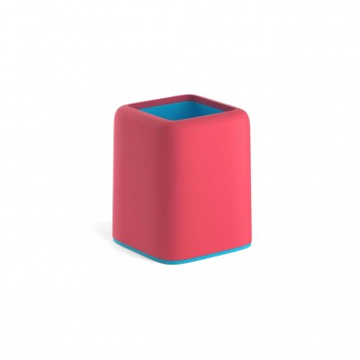 Подставка для канцелярских принадлежностей Forte, Bubble Gum, розовая с голубой вставкой 58013 ERICH KRAUSE 