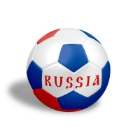 Мяч футбольный россия, пвх 1 слой, 5 р., камера рез., маш.обр. SC-1PVC300-RUS-1 