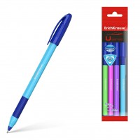 Ручка шариковая 1.0 мм синяя U-109 Neon Stick&Grip  Ultra Glide Technology, корпус трехгранный 47613 ERICH KRAUSE 