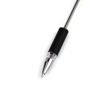 Ручка гелевая 0.5 мм черная прозрач.корп, резиновый грип AL6101 Alingar 