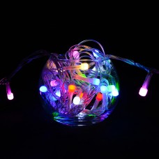 Гирлянда эл.Точечная 100 цветных лампочек 9 м, прозрачный провод. 4 режима 3010(5718) 