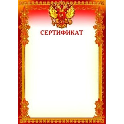 Сертификат А4 с Российской символикой Ш-8494 Сфера 