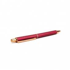 Ручка подарочная цвет корпуса красный+золото, металл+пластик, 0.7мм,автомат А6012-1 