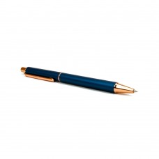 Ручка подарочная цвет корпуса синий+золото, металл+пластик, 0.7мм,автомат А6012-2 