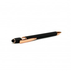 Ручка подарочная цвет корпуса черный+золото, металл+пластик, 0.7мм,автомат, стилус А3011-27-1 