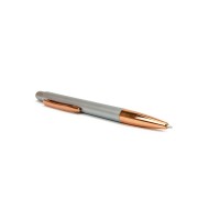 Ручка подарочная цвет корпуса серебро+золото, металл+пластик, 0.7мм,автомат, стилус В1010-2 