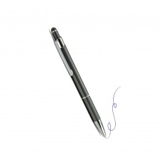 Ручка подарочная цвет корпуса серый металлик, металл+пластик, 0.7мм,автомат, стилус В0007-1 