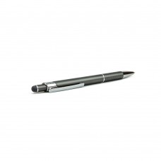 Ручка подарочная цвет корпуса серый металлик, металл+пластик, 0.7мм,автомат, стилус В0007-1 
