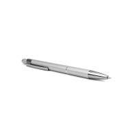 Ручка подарочная цвет корпуса серебряный, металл+пластик, 0.7мм,автомат, стилус В0007-2 