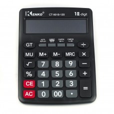 Калькулятор настольный 12-разр, 205*155*7 мм, черный, 
