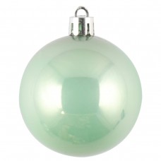 Набор шаров 6см 6шт пластик, светло-зеленый, ОПП 209822 Льдинка 