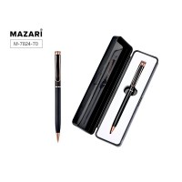 Ручка подарочная в футляре 1,0 мм, поворот. механизм BELLO B, пулевидный пиш.узел, корпус метал.черный M-7824-70 MAZARI 