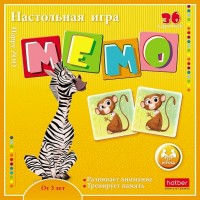 Игра настольная МЕМО для детей 36 карточек  -Happy ZOO- 36ИнМ_30775 Hatber 
