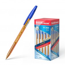 Ручка шариковая 0.7 мм синяя "R-301 Amber Stick" 140мм корпус тонированный оранжевый 31058 ERICH KRA