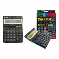 Калькулятор настольный, 16-разрядный, 2-е питание, 15х21см. MX-916 METRIX 