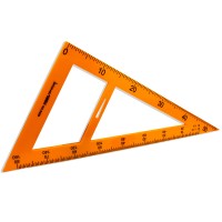 Треугольник для школьной доски с держ, 30°х80см, пластик 2576 