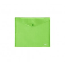 Папка-конверт с кнопкой А5, 243х210мм, 18мкр,зеленая AKк_15104 Hatber 