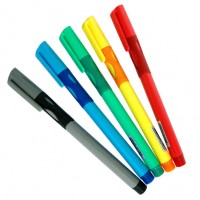 Ручка шариковая 0.7 мм синяя для правшей, масло, цвет корпуса в ассорти JO-036-R 