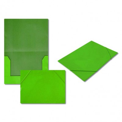Папка на резинке зелёная, А4, картон 5037-1 J.Otten 