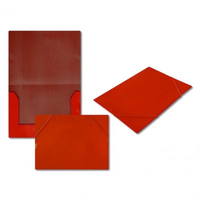 Папка на резинке красная, А4, картон 5037-3 J.Otten 
