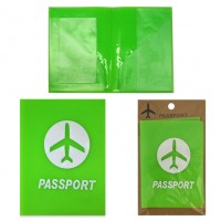 Обложка для паспорта "PASSPORT" с отд. д/водит.прав,силикон,зелёная 8967/1 /12 /0 /0 /500