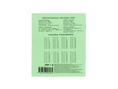 Тетрадь 12 л. клетка зеленая СТАНДАРТ офсет №1 12-5748 Проф-Пресс /1 /0 /0 /400