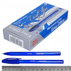 Ручка шариковая 0.7 мм синяя масл., проз.корп, трехгранная, в к/к 1122 EasyOffice 