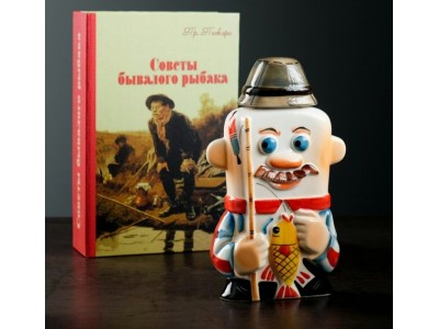 Штоф фарфоровый «Рыбак», 0,35 л, в упаковке книге 1841197 