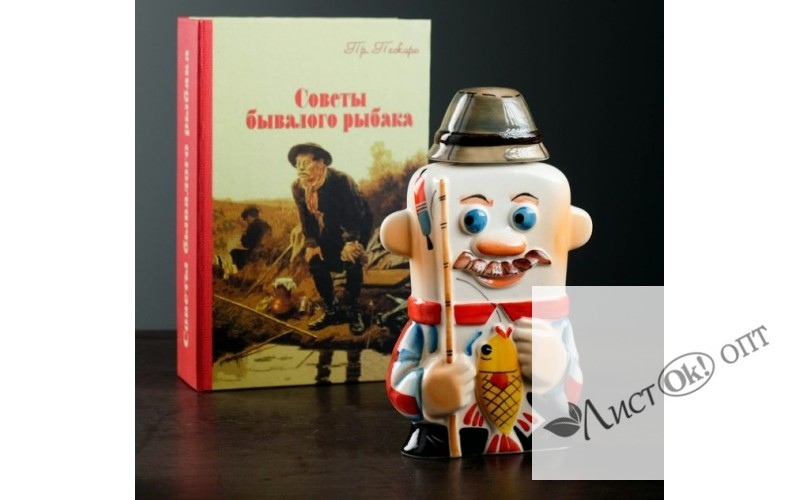 Штоф фарфоровый «Рыбак», 0,35 л, в упаковке книге 1841197 