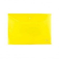 Папка-конверт с кнопкой А4, 18мкр, желтая AKk4_00005 Hatber 