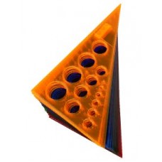 Треугольник 30°х19см с окружностями  прозр. цветное ассорти, отливная шкала Л-6215 Проф-Пресс 