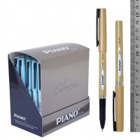 Ручка шариковая 0.5 мм синяя масл."Перламутр", рифлен.держатель, корпус ассорти PS-307 PIANO
